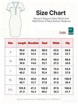 Women Elegant Color Block Knit Midi Dress V Neck Button Bodycon Pencil Dress Casual Office Slim Short Sleeve Party Dresses