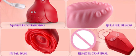 Luxurious Field Remote Control 360° Rotation Tongue Vibrator Rose Butt Plug Prostate Massager Adults Sex Toys for Women Men Gay