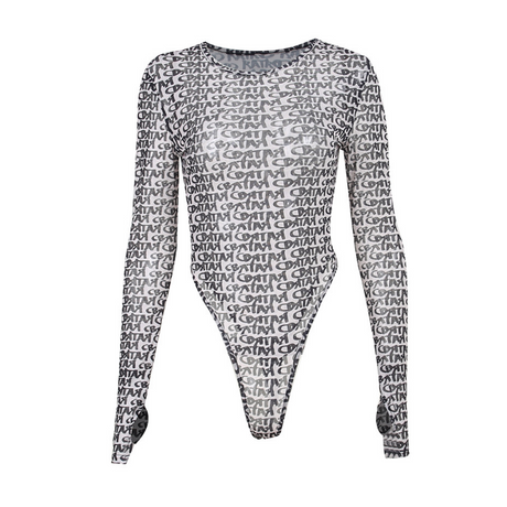 Sexy Bodysuit Lingerie Long Sleeve One-Pieces Bustier Slim Fit Corset Tops Women Y2k Clothes O-Neck Lenceria Femenina Streetwear