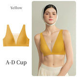 SUJIIN Sexy Seamless Plunge Push Up Bras for Women French Wireless Deep V Mesh Bra Woman 2026 New Support Lift Bralettes XM048