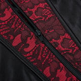Gothic Corset Top With Straps Sexy Floral Zipper Brocade Overbust Lingerie Burlesque Body Shaper Lace Up Bustier Plus Size