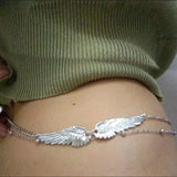Antique Fashion Waist Chain for Women Charm Double Layer Angel Wings Body Chain Bikini Summer Beach Accessory Jewelry Gift