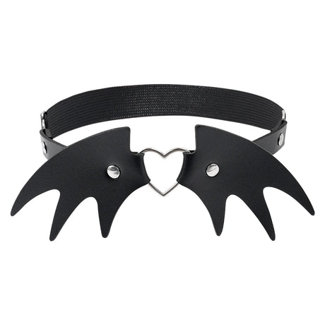 Punk Black Heart Leather Sword Belt Waist Garter Handmade Body Bondage Sexy Leg Suspenders Harness Stockings Belts for Women
