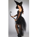 Halloween Witch Costumes for Women Adult Fantasy Black  Dress UP Party  Carnival Performance