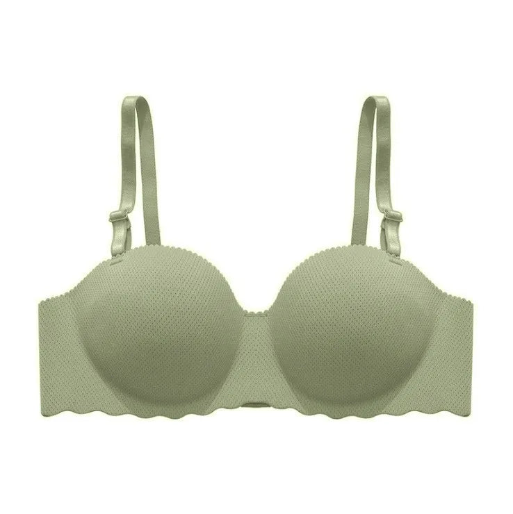 Women's Small Chest Underwear Seamless Push Up Bras Wireless Bralette Detachable Straps Breathable Brassiere Backless Lingerie