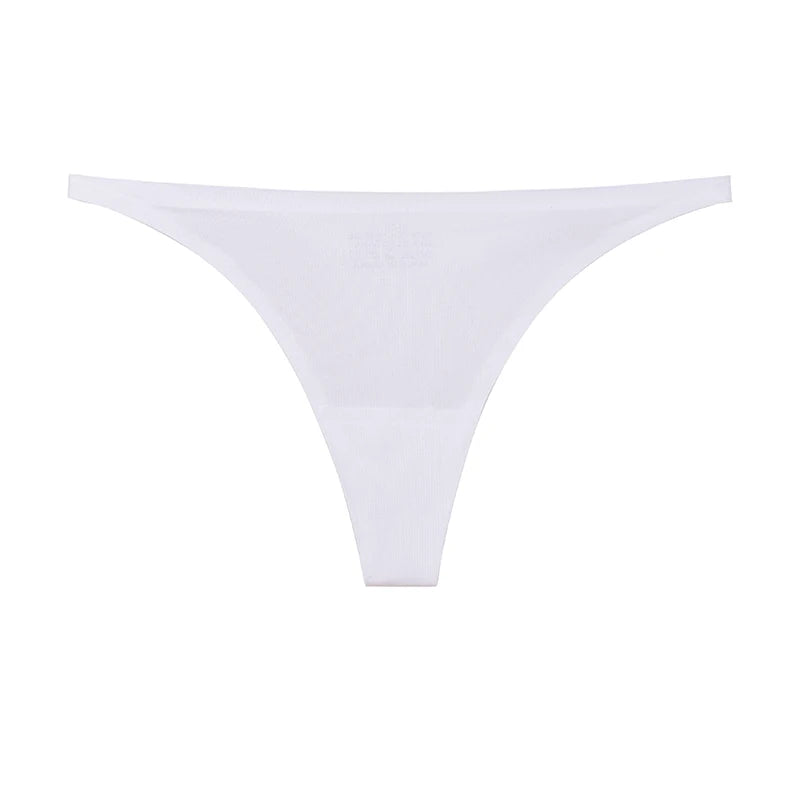 Ice Silk Thong Sexy Women Panties G String Briefs T Back for Girls Underwear Temptation Seamless Ladies Underpants  Size S-XL