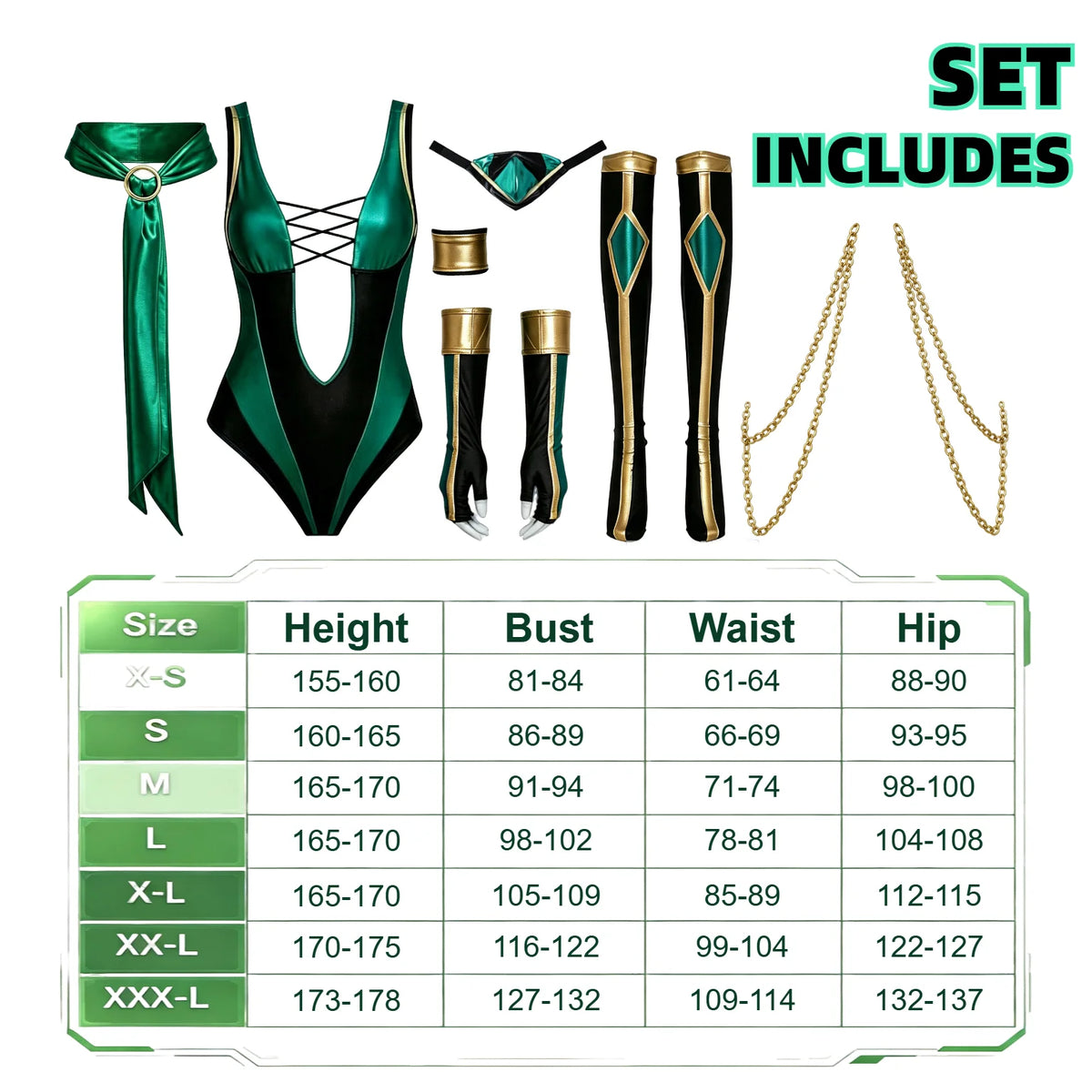 7 Pcs Women Themed Cosplay Costume Set, Includes Mask Gloves Socks Belt, Sleek Tailored Outfit for Role‑Play, Party & Gifting