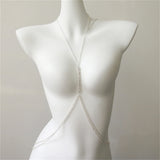 1pcs Summer New Fashion Rhinestone Body Chain Chest Chain Women's Beach Bikini Sexy Body Jewelry Nightclub Party Underwear Gift
