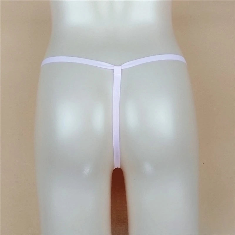 Sexy Massage Pearls Thong Women Panties Open Crotch G-string Erotic Lingerie Woman High Stretch Plus Size T Back Sex Accessories