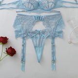 Women's Fashion Gemstone Pendant Decoration Heavy Craftsmanship Flower Embroidery Midnight Temptation Body Shaping Underwear Spl