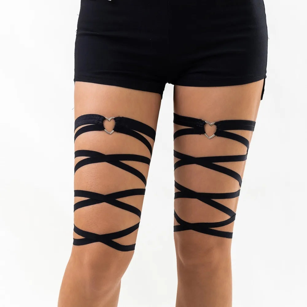 Creative Elastic Band Elastic Strap Body Chain Genjuku Style Leg Ring Leg Loop Multi-layer Jewelry Leg Chain Beach Accessories