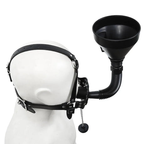 SM Harness Urinal Funnel Oral Enema Drool Mouth Plug Open Gag BDSM Penalty Mask Flirting Adults Erotic Games Gear
