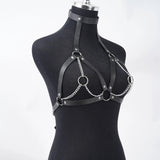Women's Plus Size Belt, Punk Chest Harness for Women, Fashion PU Leather Cage Bra Harness, Rave Outfit Harness Belt.