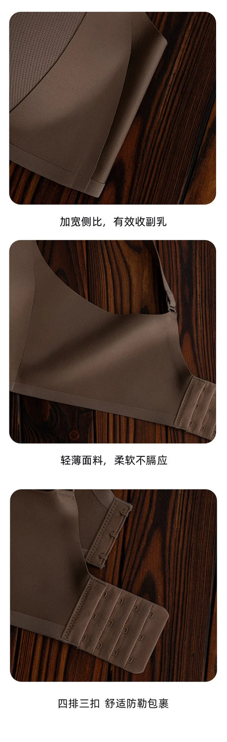 Smooth Nursing Bra Prevents Sagging Gathers Support Womans Brassiere Three-row Hooks Postpartum Use All Stages Ladies' Bra Daily
