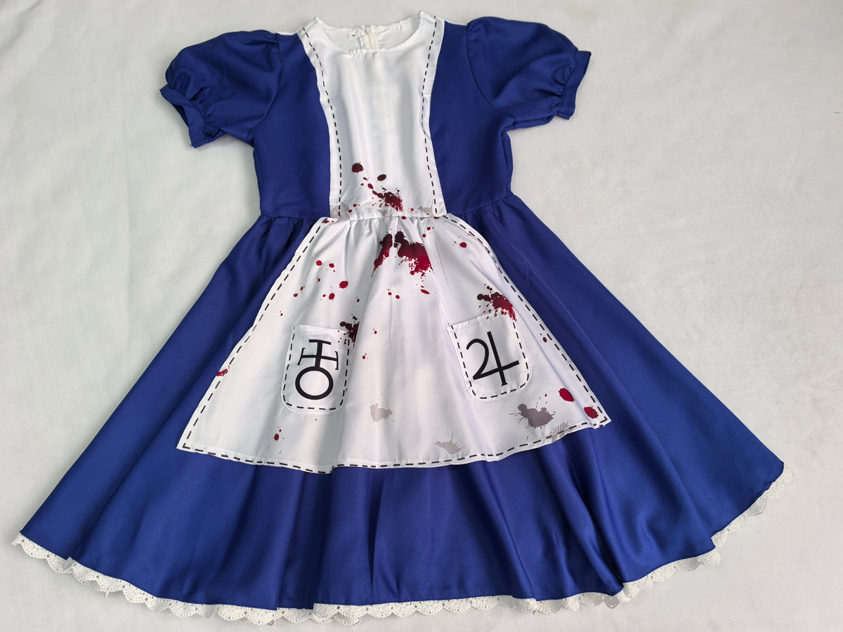 Anime Alice Princess Dress Maid Apron Dress Game Madness Returns Alice Cosplay Costume For Women Girls Halloween Party