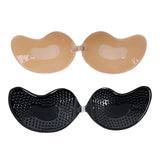 1/2Pcs Sexy Women Invisible Push Up Bras Reusable Adhesive Self-Adhesive Silicone Front Closure Sticky Bra Black Skin Strapless