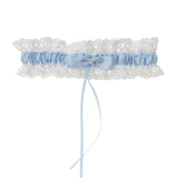 Women Lace Bow Silky Smooth Satin Elastic Thigh Strap Garter Belt Sexy Thigh Bands Party Bride Leg Garter Cosplay Tea Time