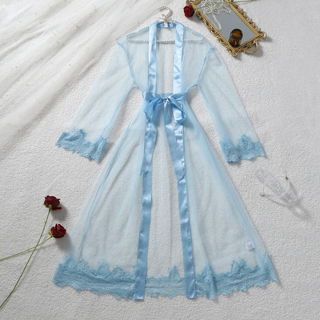 MUZISKAT French Pure Desire Mesh Splicing Lace Hollow Perspective Plastic Slimming Strap Fun Sleeping Skirt thong