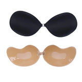 1/2Pcs Sexy Women Invisible Push Up Bras Reusable Adhesive Self-Adhesive Silicone Front Closure Sticky Bra Black Skin Strapless