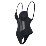 Sleeveless Halter Bodyshaper Bodysuits Women Sexy Bones Waist Trainer Corsets Backless Shapewear Slim Underwear Outfit Jumpsuits