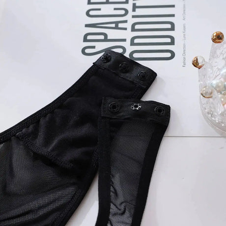 Sexy One Piece Bodysuit Glove Bandage Perspective Mesh Tight Fitting Slim Fit High Strecth Women Rompers Polychrome Fashion RAE3
