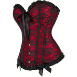 Sexy Gothic Corsets and Bustiers Top Overbust Corset Belt Slimming Women Waist Trainer Modeling Strap Plus Size Waist Cincher