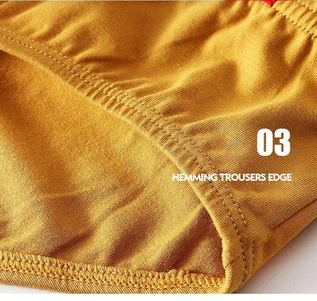 1/3 PCS Solid Cotton Briefs Men's Convex Pouch Panties Youth Fasion Low Rise Breathable Men's Comfortable Underwear Solid Color
