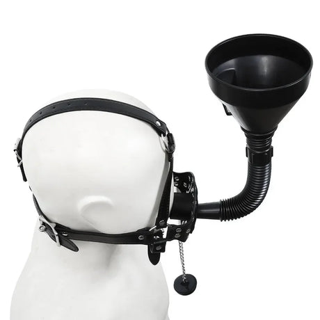 SM Harness Urinal Funnel Oral Enema Drool Mouth Plug Open Gag BDSM Penalty Mask Flirting Adults Erotic Games Gear