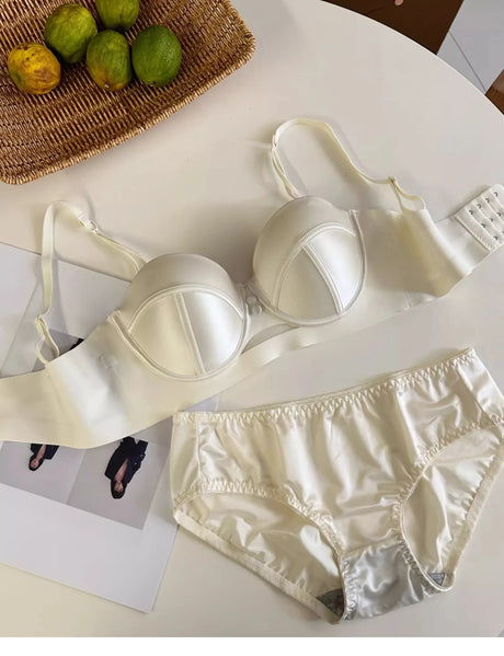MOYISU Red Push Up Bra Set VS Style Sexy Minimizer Lingerie Wirefree Enhances Small Chest Vintage Retro Zodiac Gift Panty & Ste