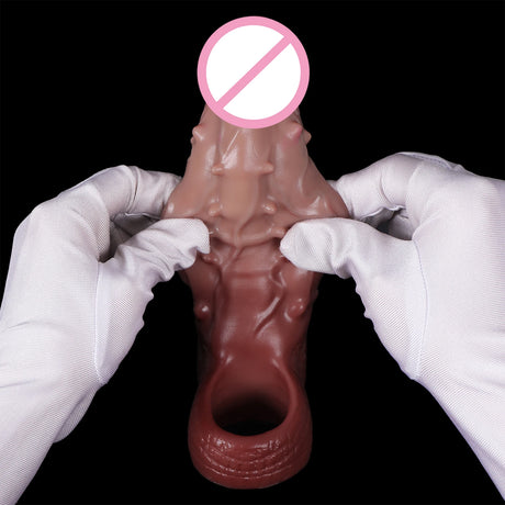 3sizes Silicone Penis Ring Men Penis Sleeve Cock Sleeve Dick ring Enlargement Delay Ejaculation Cock Ring Reusable Condom Sextoy