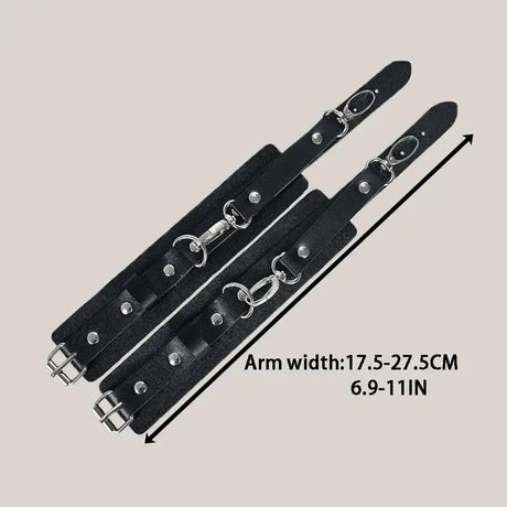 Ladies' Sexy Decorative Belt Leather Thigh Strap, Vest, Restraint Strap, with Leather Bracelet, Bdsm Fetish Clothing Accessory