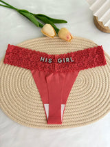 Custom Thong Crystal Letter Name G-string Women Ice Silk Panties Skin Effect Panty Seamless Knickers Girlfriend Anniversary Gift