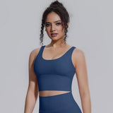 Women Summer Yoga Bra Underwear Shockproof Bra Sports Running Beautiful Back V Shaped Fitness Yoga Tank Top Bra with Chest Pad ﻿