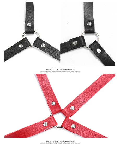 PU Leather Harness Garters Sexy Lingerie Women Bdsm Bondage Body Belt Harajuku Gothic Clothes Erotic Corset Harness Belts