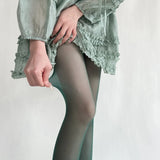 Blue Green Ultra-thin Nylon Thigh High Stockings Pantyhoses Women Sexy Women Tights Velvet Sexy Lingeries Hosiery Body Stockings