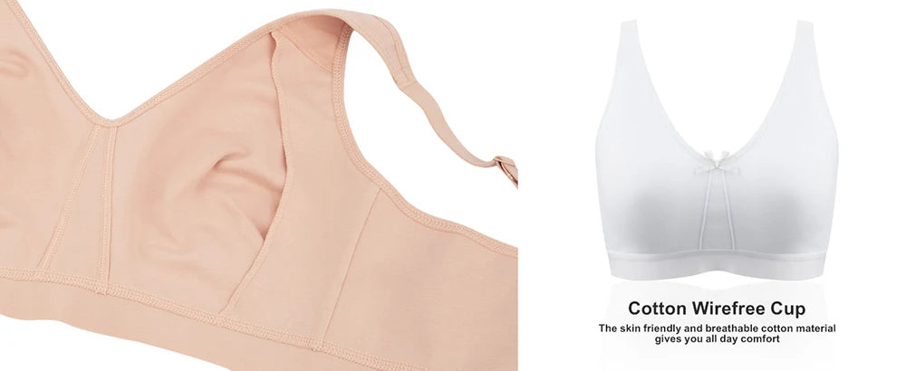 Sheroine Plus Size Women Wireless Bras Full Coverage Soft Seamless Underwear Breathable Lingerie Non-Padded Comfort Bra