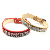 Shiny Glossy PU Leather Custom Name Letters Choker Collar Necklaces Men Women Personalized Cosplay Customized Chocker Jewelry