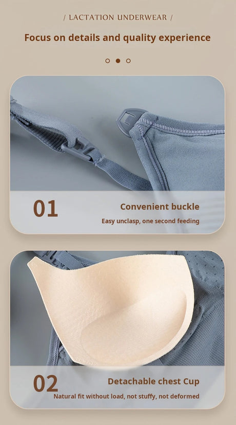 1pcs Maternity Nursing Bras Pregnant Women Skinny Breastfeeding Clothing Underwear  Female Breathable Push Up Bra