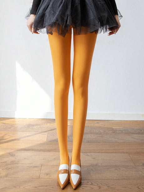 Women's Velvet Retro Spring and Autumn Thick Stockings Matte Arbitrary Cut High-Elastic Pantyhose