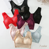 WomenBeautiful Back Bra Large Size Fat Mm Bra Gathered and Traceless Thin Cotton Strapless Underwear Without Steel Ring Vest