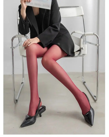 Talenza Women'S Tights Slim Stockings Pantyhose Super Elastic Large Size Leggings Red Sexy Spring Autumn Winter
