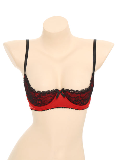 Women Sexy Open Cups Bra Exposed Nipples Lingerie Tops Adjustable Straps Underwire Lace Push Up Brassiere Underwear Nightwear