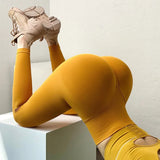 Seamless Knitted Leggings Women High Waist Sports Pants  High Elastic Gym Workout Running Leggings Sexy Hip Liftting Leggings