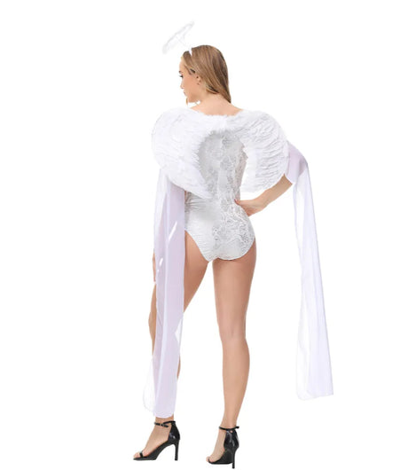 Sexy White Angel Cleopatra Halloween Costume 520 Valentine's Day Performance Dress