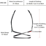 Women Fashion Harness Pu Leather Studded Decor Harness Adjustable Harness Belt Gothic Harness Bondage Lingerie Chest Harness
