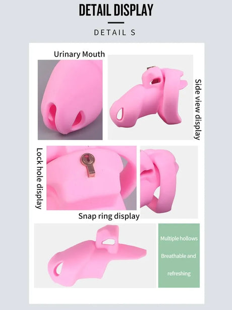 Silicone Chastity Cage BDSM Male Penis CB Lock Gay Pornographic Urethral Wearable Device Masturbator Sex Toys Sexy Accessories