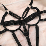 Sexy Hollow Out Bandage Body Harness Belt One Piece Bodysuit Women Erotic Sex Hot Bdsm Lingerie Open Crotch and Breasts