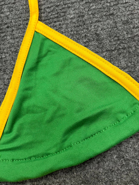 2026 New Summer Brazilian Flag Contrasting Bikini Retro Sexy Fashion Sports Trend Fashion Backless Split Niche Spicy Girl Set