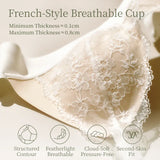 SUJIIN Sexy Wireless Lace Bras for Women Summer Push Up Plunge Deep V Small Chest Bra Lady French Breathable Lingeries MX326