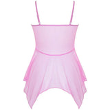 Tulle Suspenders Exquisite Women's Lencerias Lace V-Neck Underwear Semi-transparent Thong Dress Set Females Lingerie Nightgowns